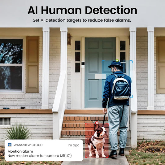 2K Wireless Video Doorbell Camera with Chime — AI Human Detection, Night Vision, Two-Way Audio, IP65 Waterproof